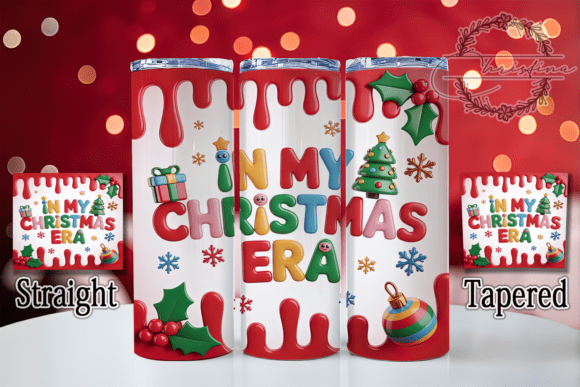 3D Christmas Era Retro Tumbler: A Festive Digital Design for Your Holiday Projects