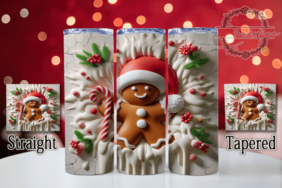 3D Inflated Gingerbread Tumbler: Elevating Holiday Drinkware Design