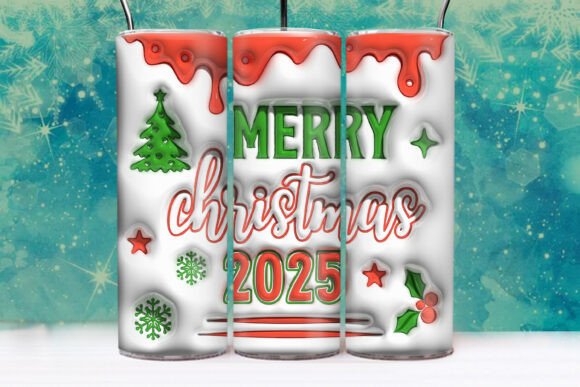 3D Inflated Merry Christmas 2025 PNG Guide