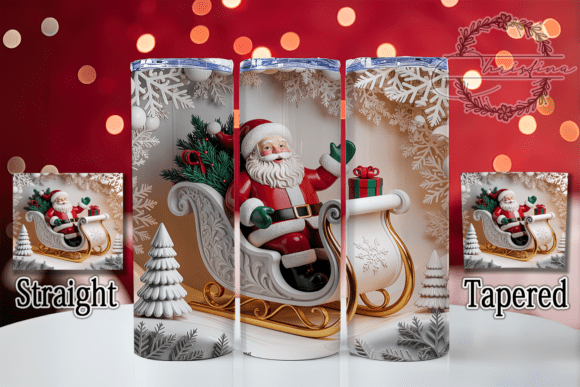 3D Santa Sleigh Christmas Tumbler: Elevating Holiday Drinkware Design