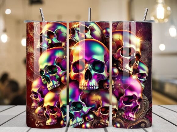 3D Skulls 20oz Tumbler Wraps Sublimation: A Digital Download Guide