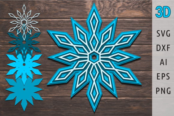 3d Snowflake Svg Layered Ornament Svg: A Creative Toolkit for Makers
