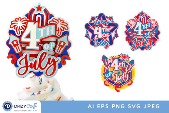4th of July Cake Topper 3D Layered: A Practical Guide to Flawless DIY Decor