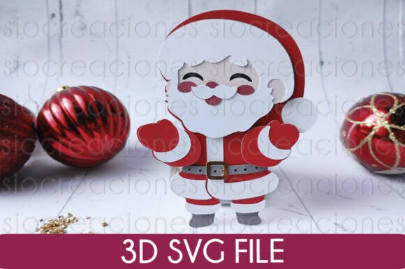 Bring Holiday Magic to Life with Layered Santa Claus 3D Designs for Your Cutting Machine