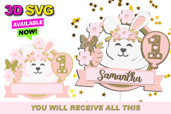 Bringing Spring to Life: The Art of the Cute Rabbit Shaker Cake Topper 3D SVG
