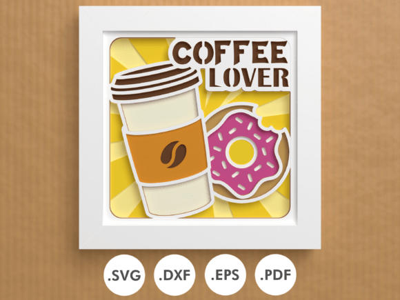 Coffee Lover Shadowbox 3D Papercut: A Modern Crafting Masterpiece