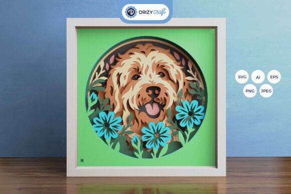 Creating Magic with Goldendoodle 3D Layered Paper Cut Shadow Boxes