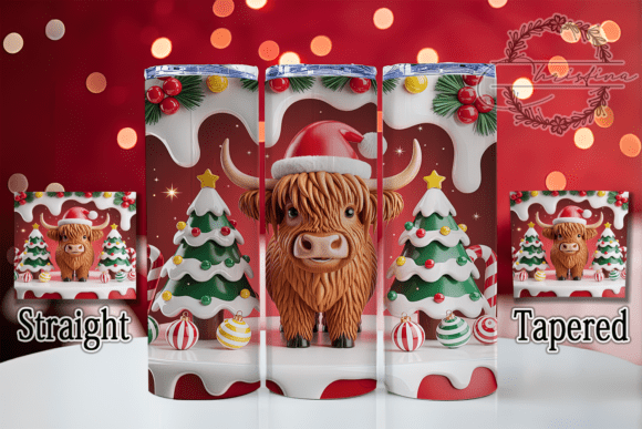 Evaluating the 3D Highland Cow Christmas Tumbler for Your Holiday Sublimation Projects