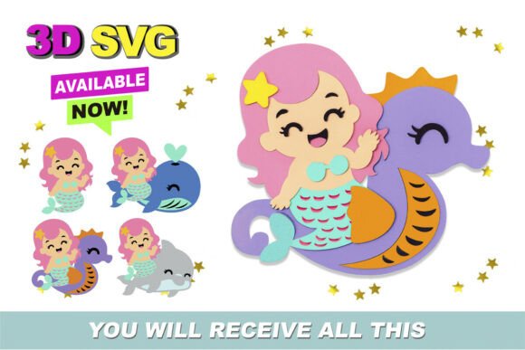 Kawaii Mermaid 3D SVG: The Ultimate Digital Asset
