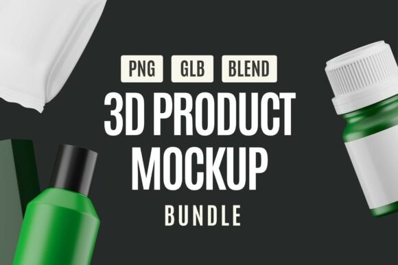 Realistic Packaging 3D Mockup Bundle