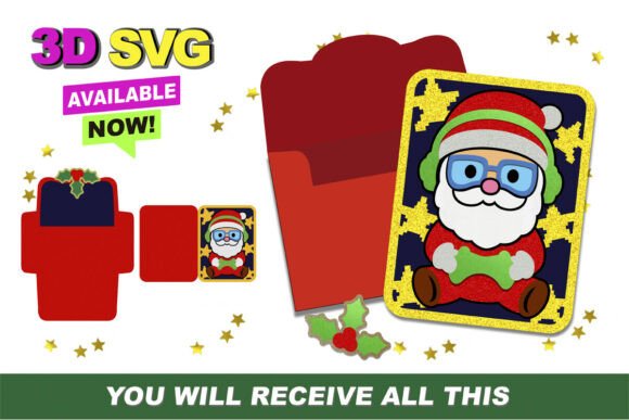 Reimagining the Holiday Aesthetic with the Gamer Santa Card 3D SVG