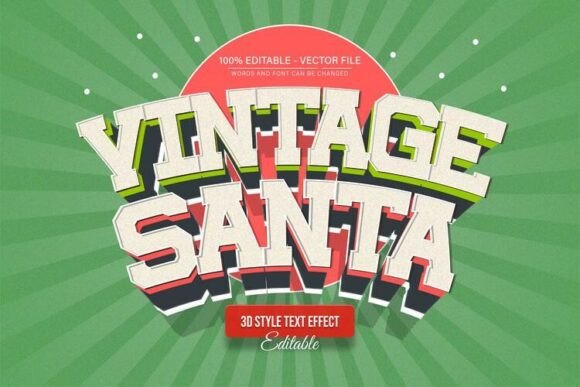 Vintage Santa Retro 3D Text Effect: A Strategic Asset for Holiday Branding